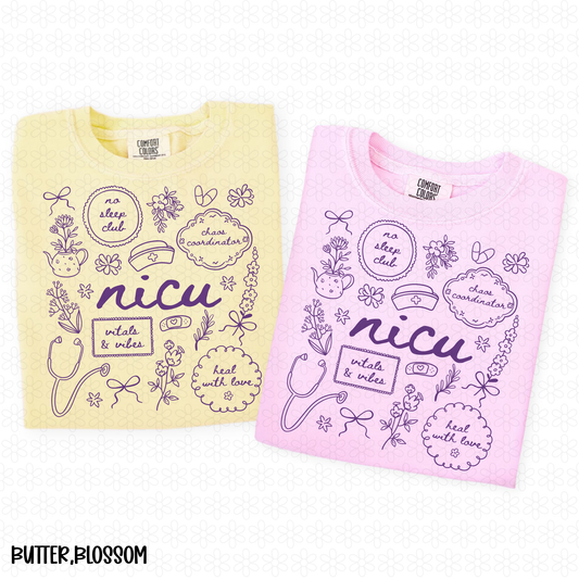 NICU-Purple Completed Tee