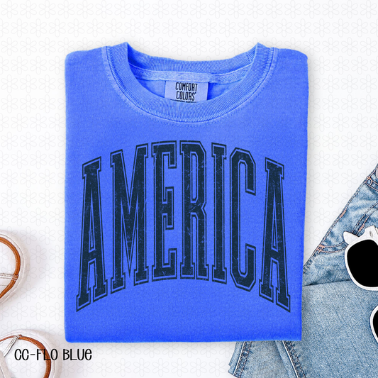 Navy America Completed Tee