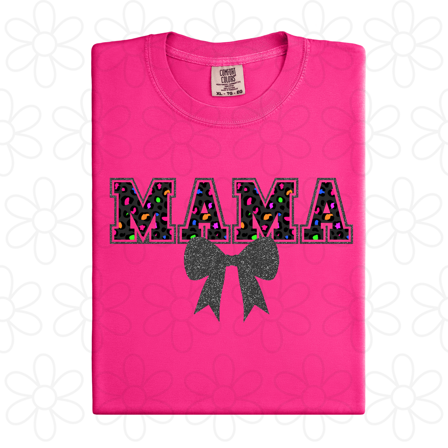 Neon Leopard Custom Name DTF Transfer