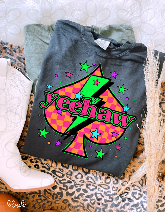 Neon Yeehaw Kids Completed Tee