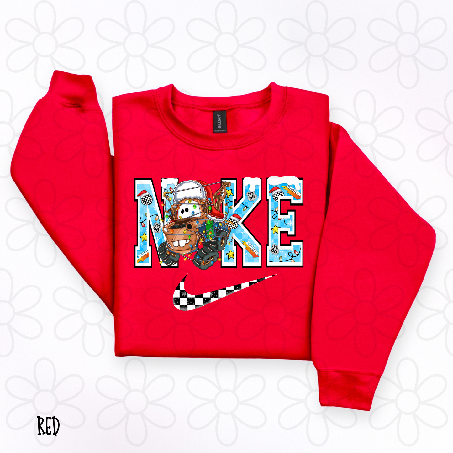 Nke Mater Christmas Check DTF Transfer