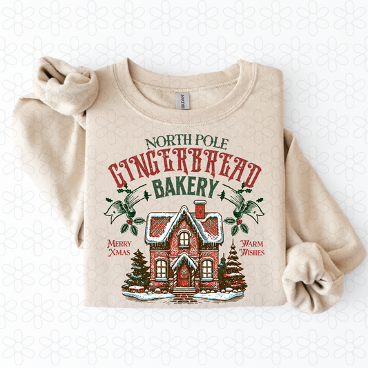 North Pole Gingerbread Bakery Completed Tee
