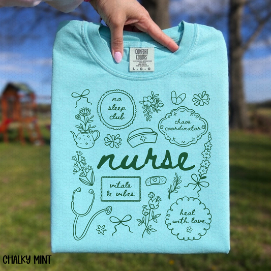 Nurse-Green Completed Tee