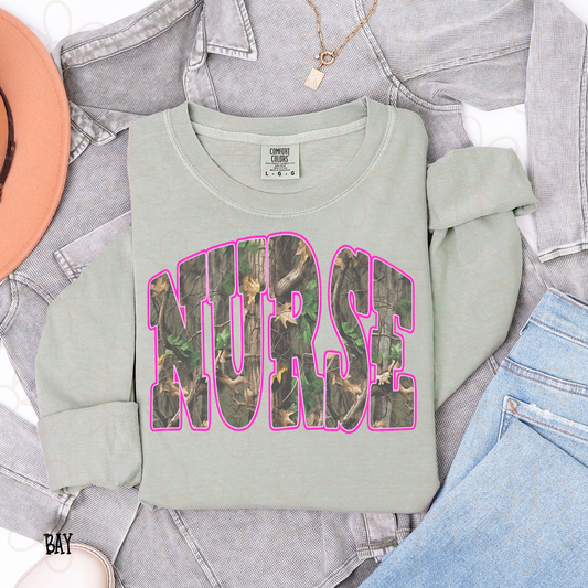 Nurse Camo Pink Completed Tee