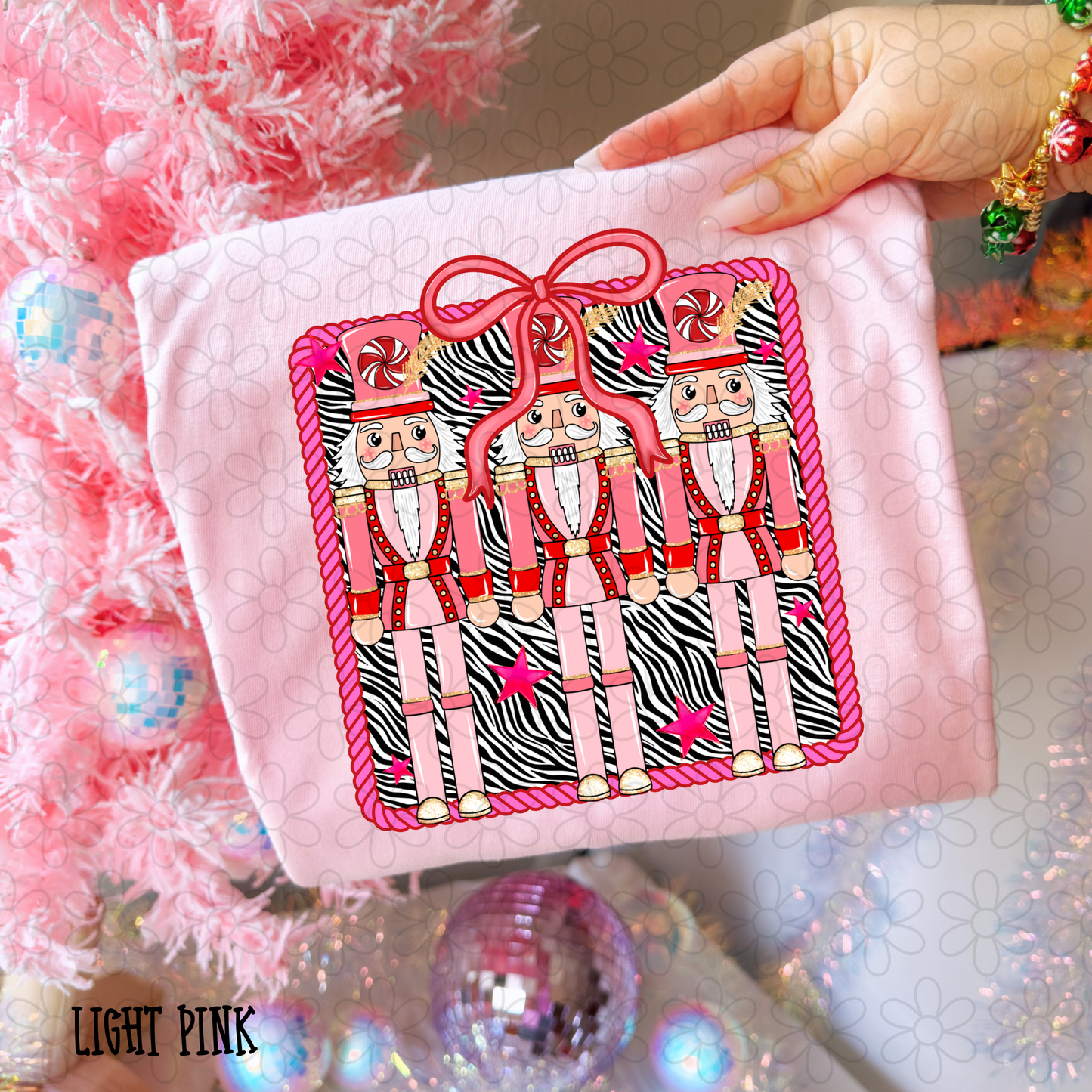 Nutcrackers Pink Zebra Print Kids Completed Tee