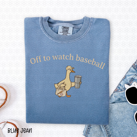 Off to watch Baseball Completed Tee