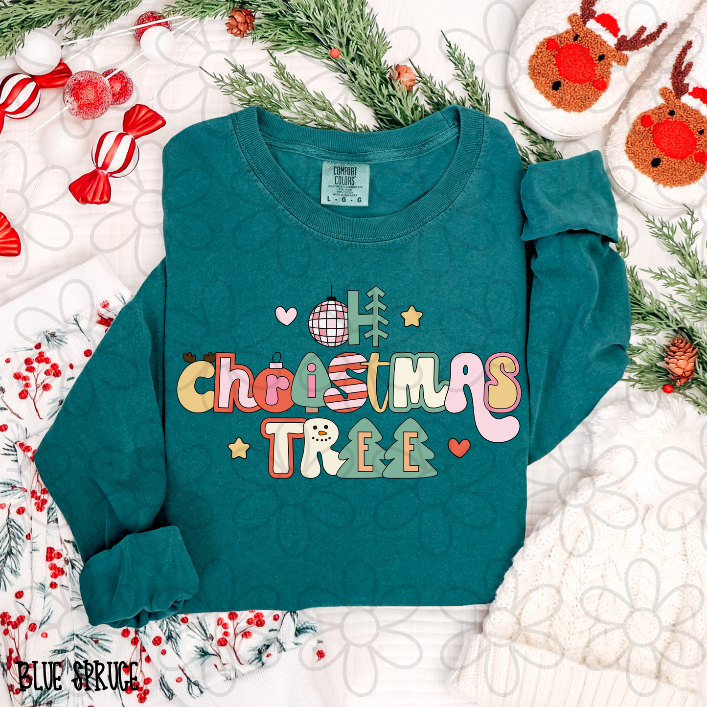 Oh Christmas Tree Disco Ball Completed Tee