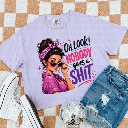 Oh, Look! Nobody Gives A Shit Completed Tee