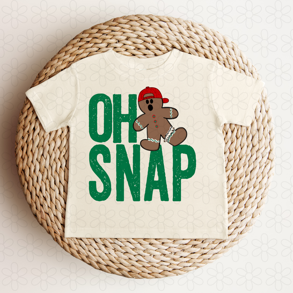 Oh Snap- Green Christmas Completed Tee