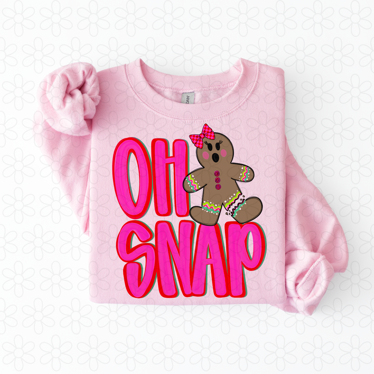 Oh Snap- Pink Christmas Completed Tee