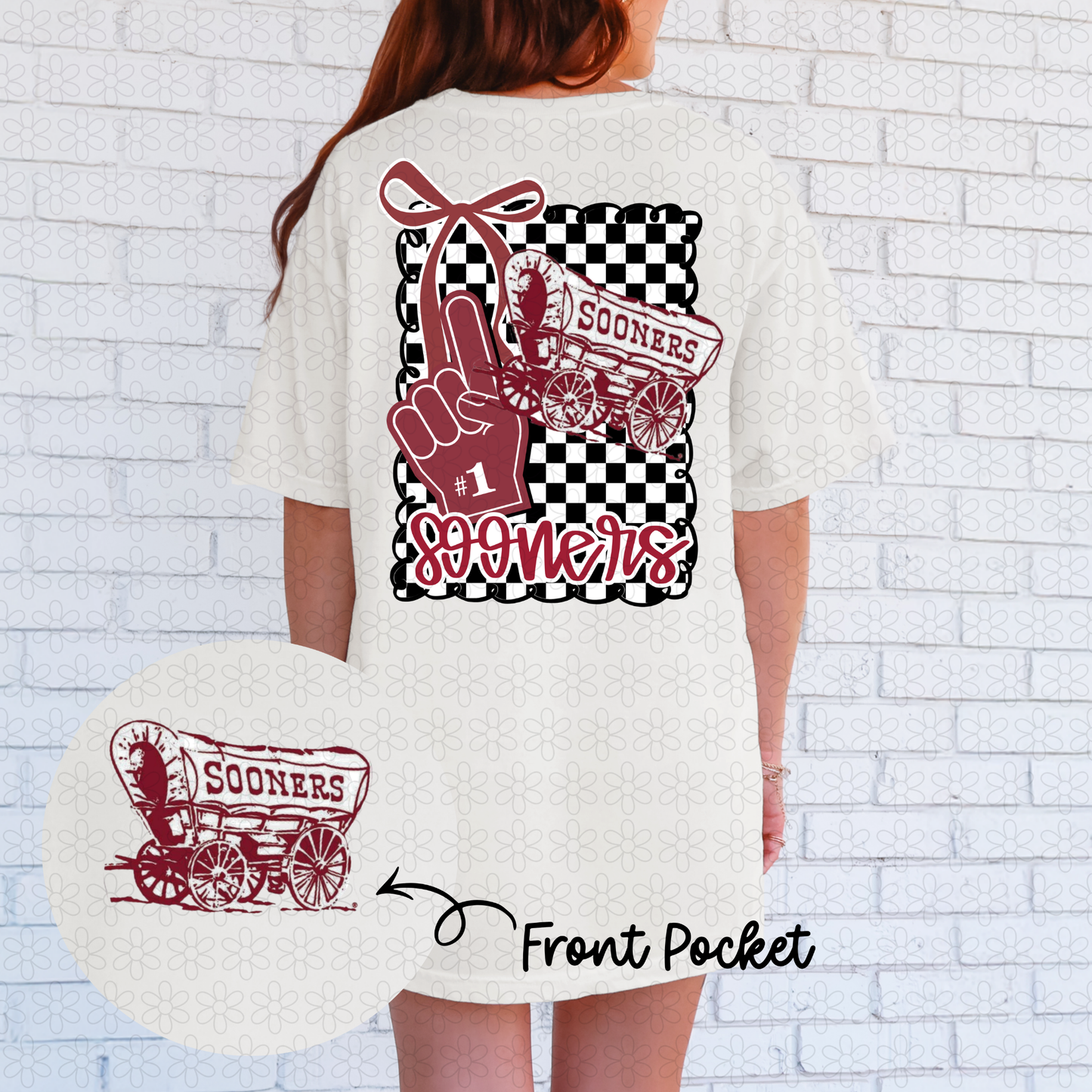Bow Checkered Teams (Multiple Options) Completed Tee