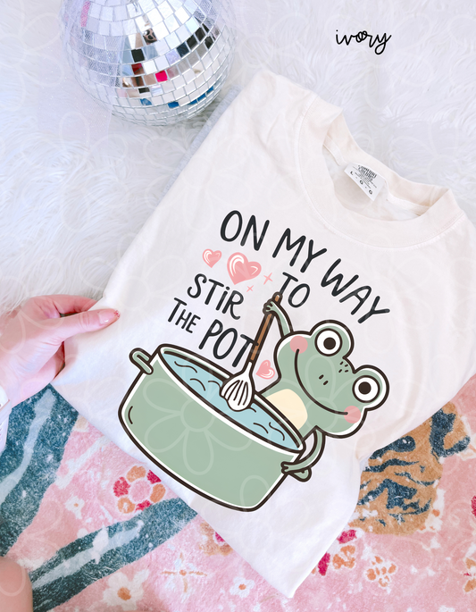 On My Way To Stir The Pot Kids Completed Tee