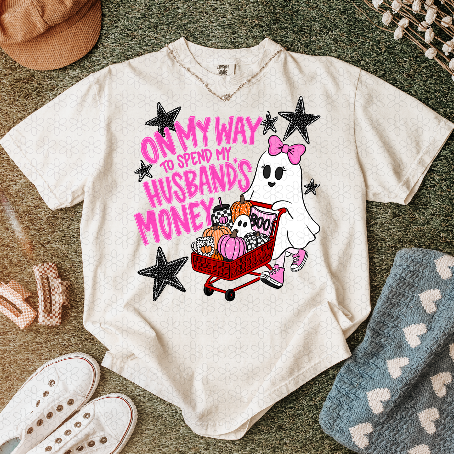 On My Way To Spend My Husbands Money Completed Tee