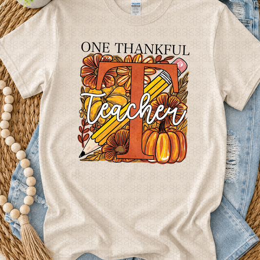 One THANKFUL teacher Completed Tee