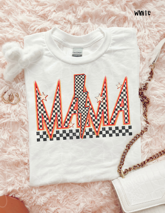 Orange Check MaMa Completed Tee