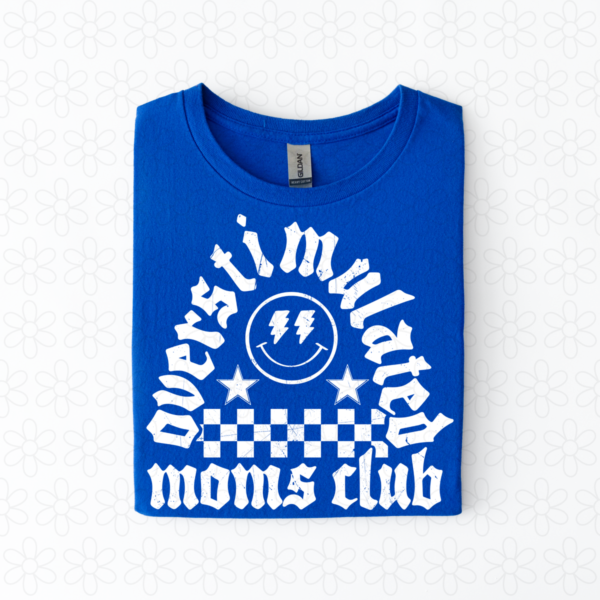 Overstimulated Moms Club-White Completed Tee
