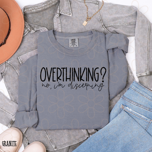 Overthinking? No, I'm Discerning Kids Completed Tee