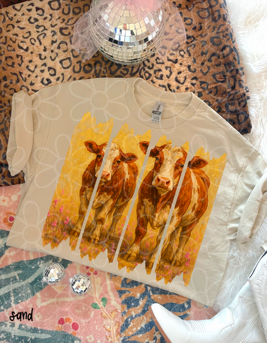 Painted Cows DTF Transfer