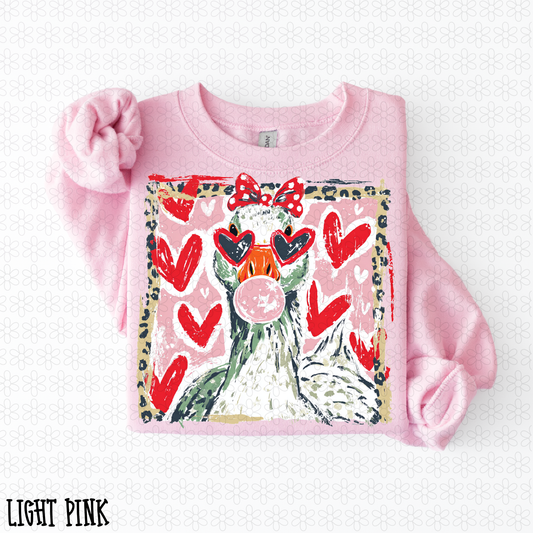 Painted Goose Hearts Leopard Kids Completed Tee