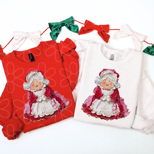 Painted Mrs Claus Completed Tee