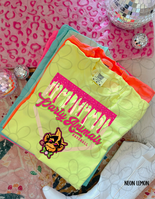Party Animals Baseball Drip Completed Tee