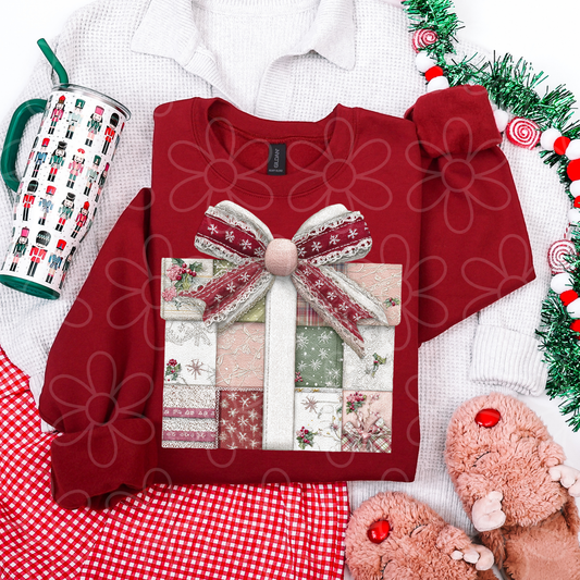 Patchwork Present DTF Transfer