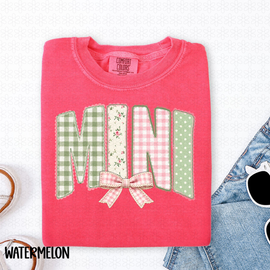 Patchwork Mini Bow Completed Tee