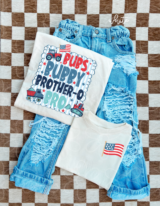 Patriotic Bubs Completed Tee