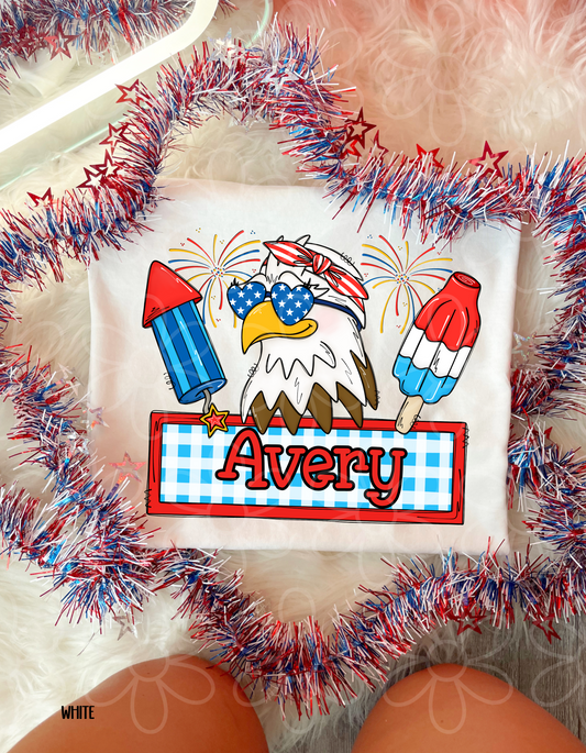 Patriotic Custom Girls Name DTF Transfer