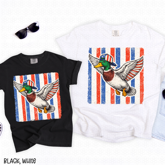 Patriotic Duck Completed Tee