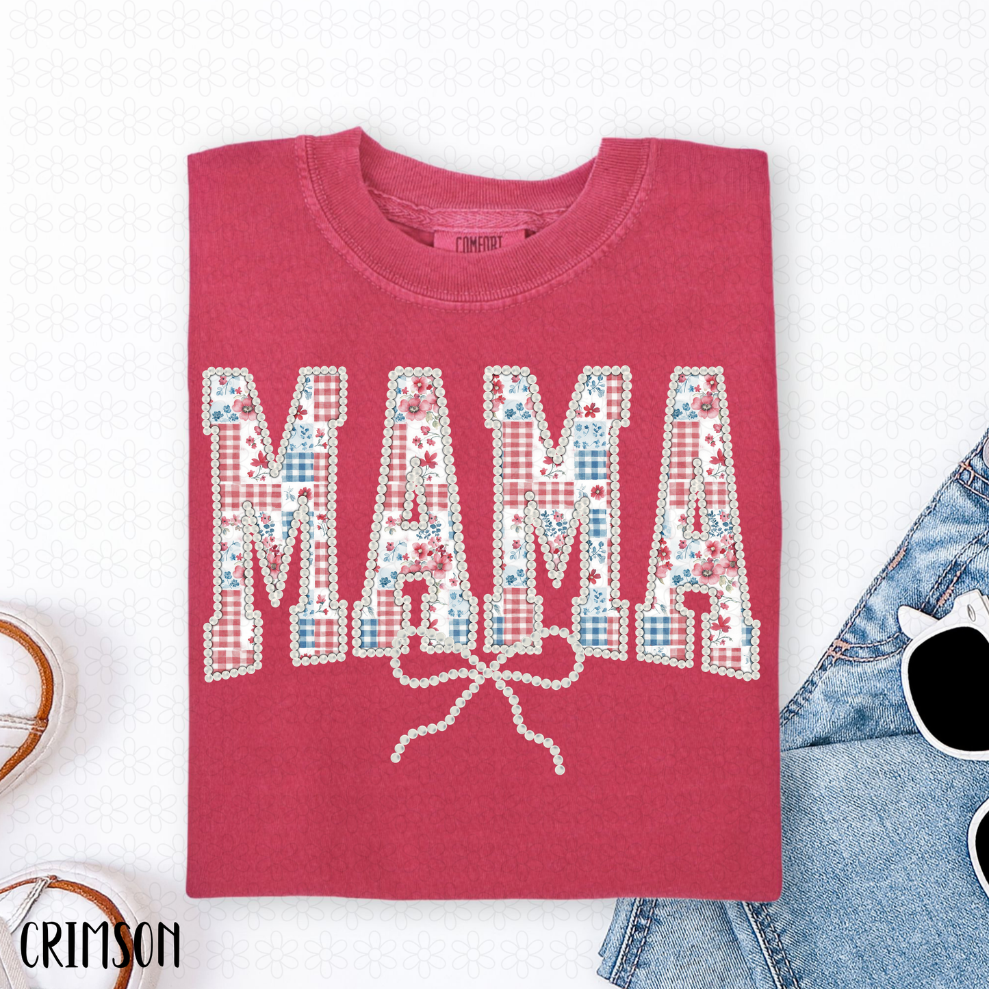 Patriotic Floral Titles- Multiple Options No Custom Completed Tee