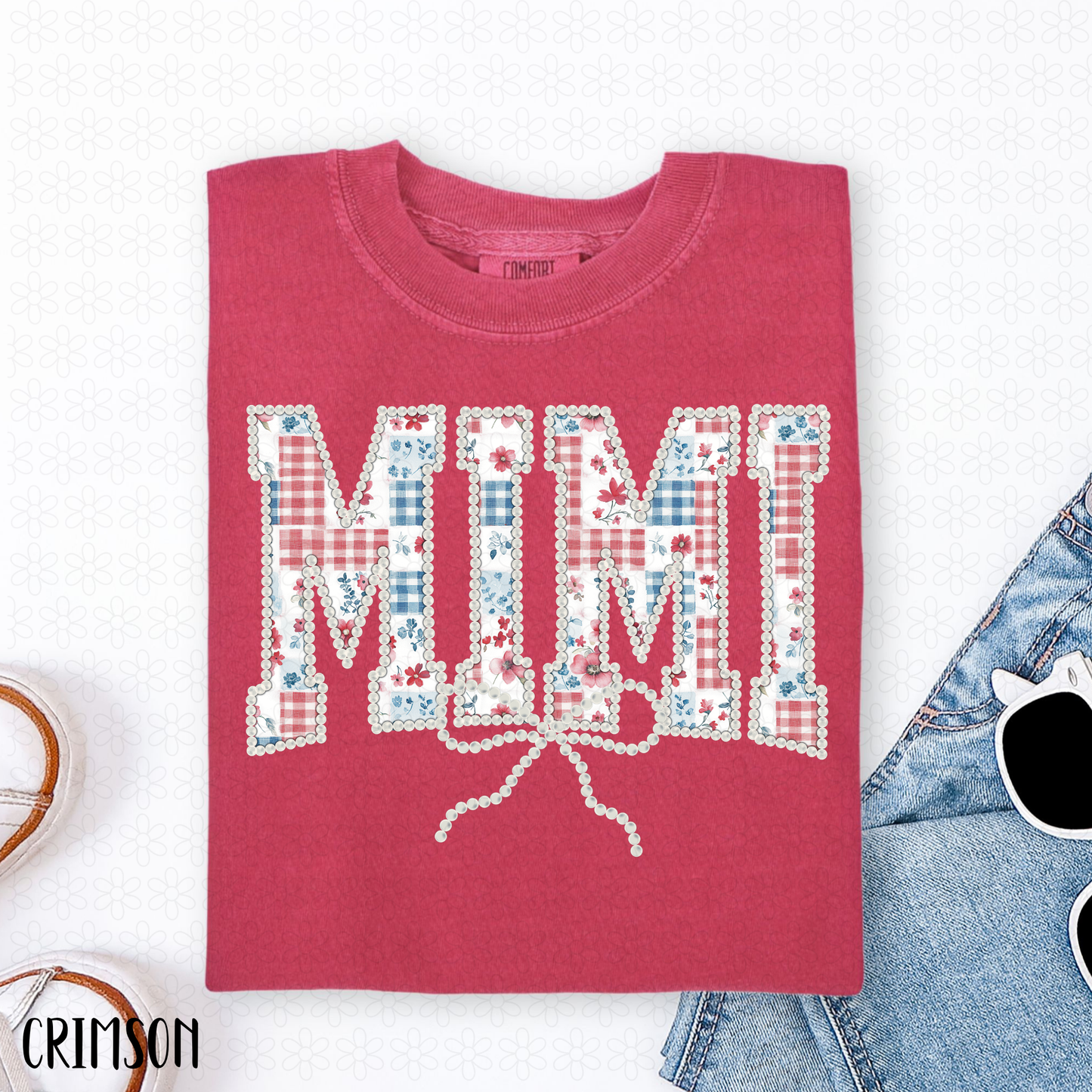 Patriotic Floral Titles- Multiple Options No Custom Completed Tee