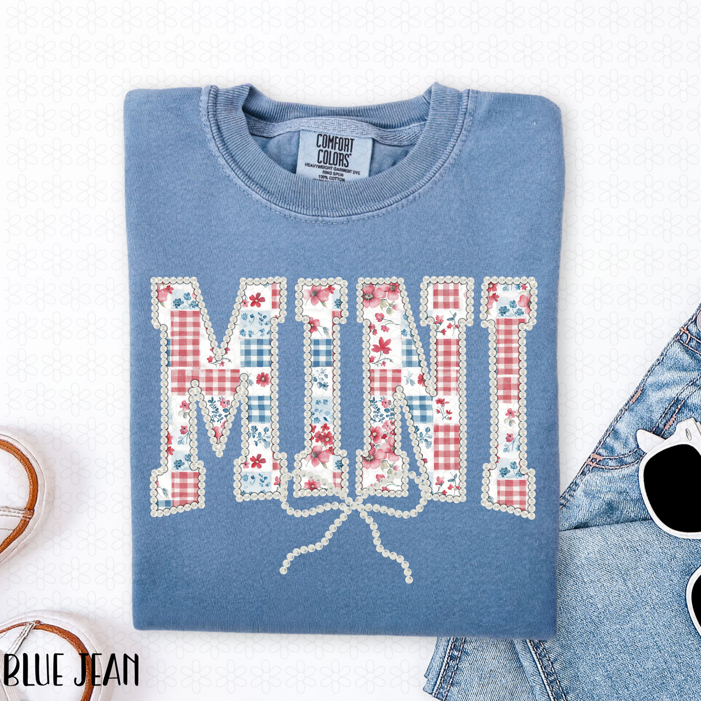 Patriotic Floral Titles- Multiple Options No Custom Completed Tee