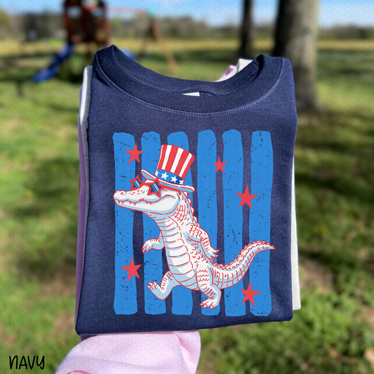 Patriotic Gator DTF Transfer