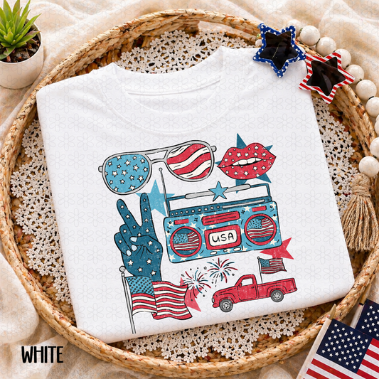 Patriotic USA Completed Tee