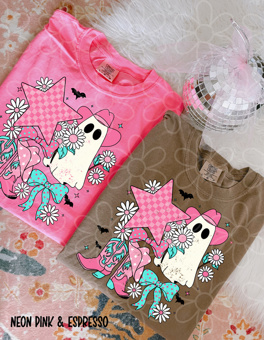 Pink Cowgirl Ghost DTF Transfer