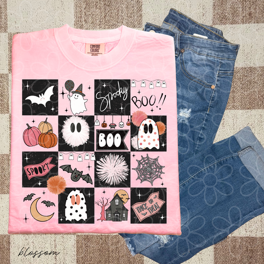 Pink Spooky Halloween Graphics DTF Transfer