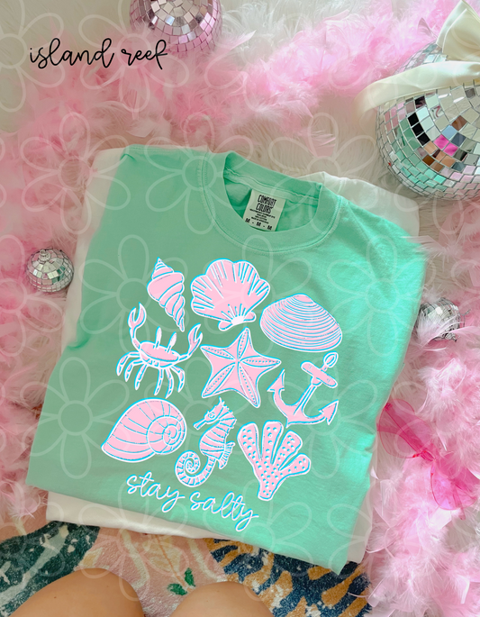 Pink Stay Salty Completed Tee