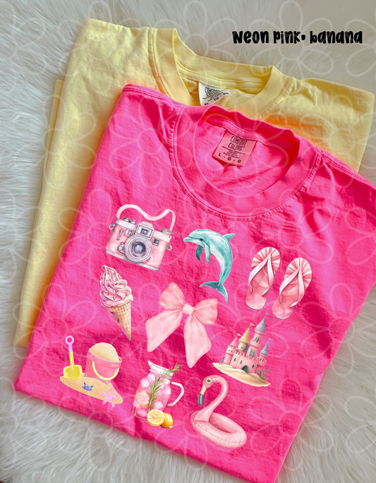 Pink Summer Coquette Completed Tee