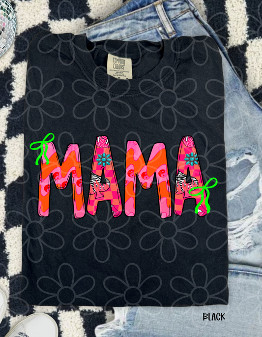 Pink Western MaMa Completed Tee