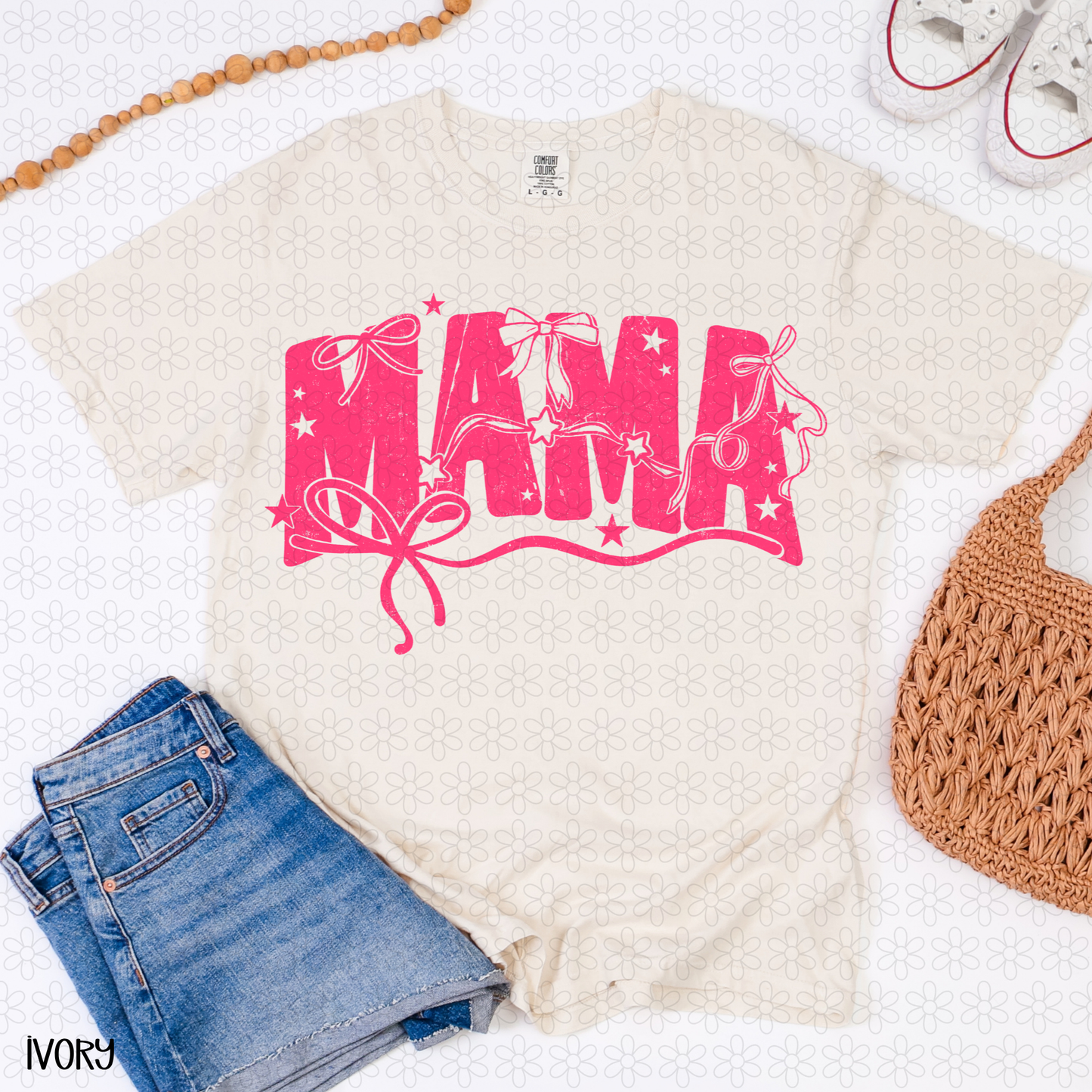 Pink Bow Mama Completed Tee