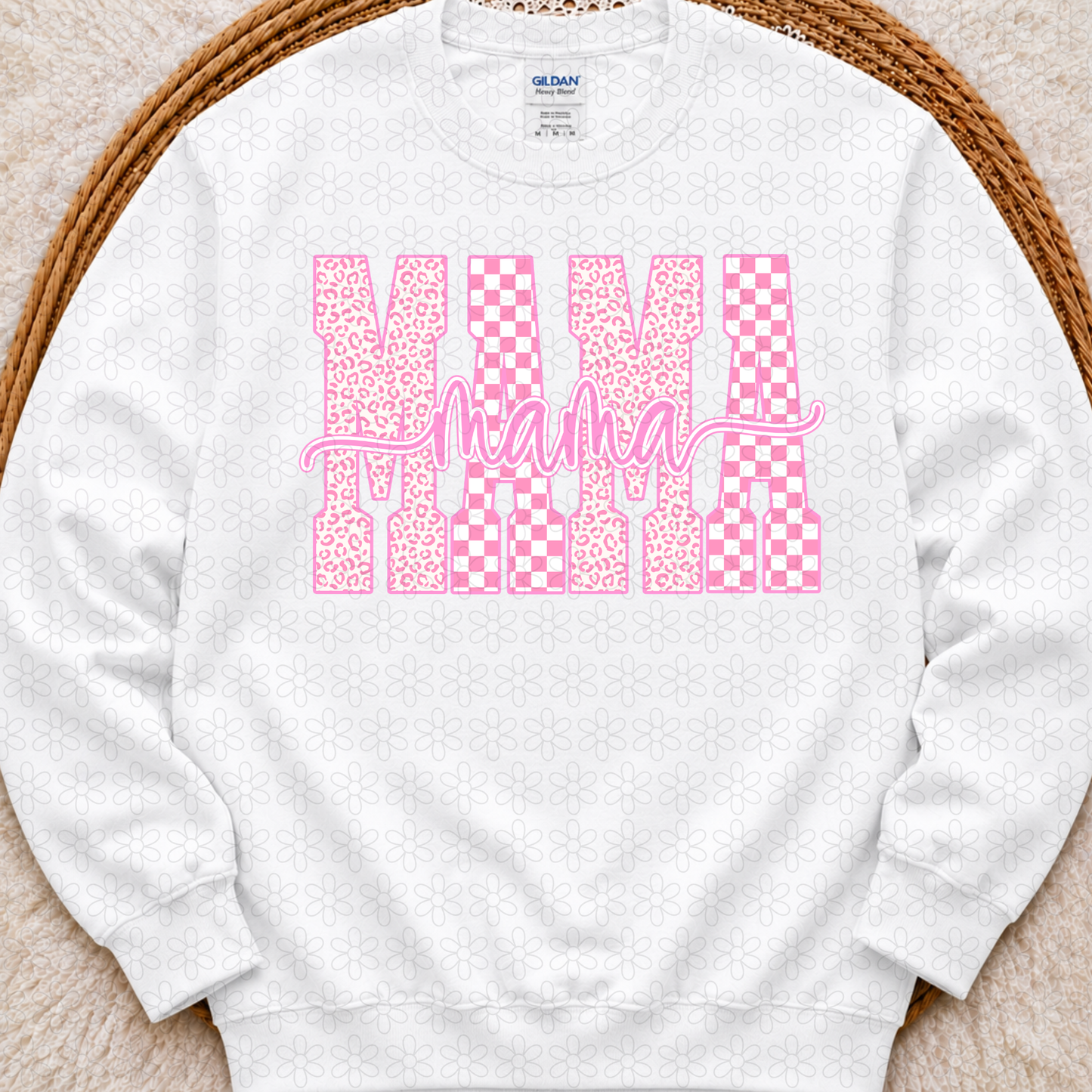 Pink Checkered Titles (Multiple Options) Completed Tee