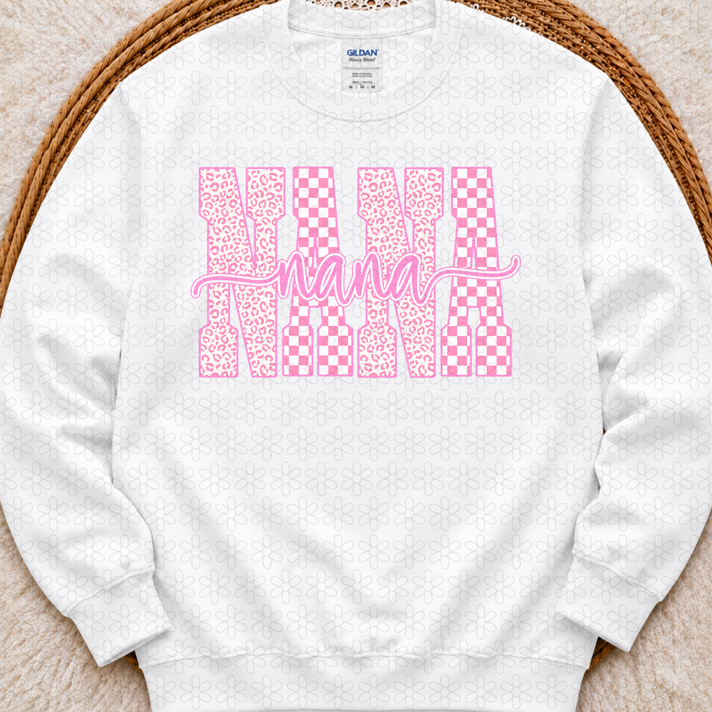 Pink Checkered Titles (Multiple Options) Completed Tee