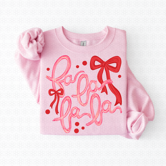 Pink Fa La La La Completed Tee