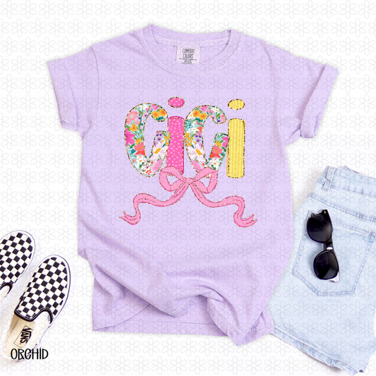 Pink Floral Cici DTF Transfer