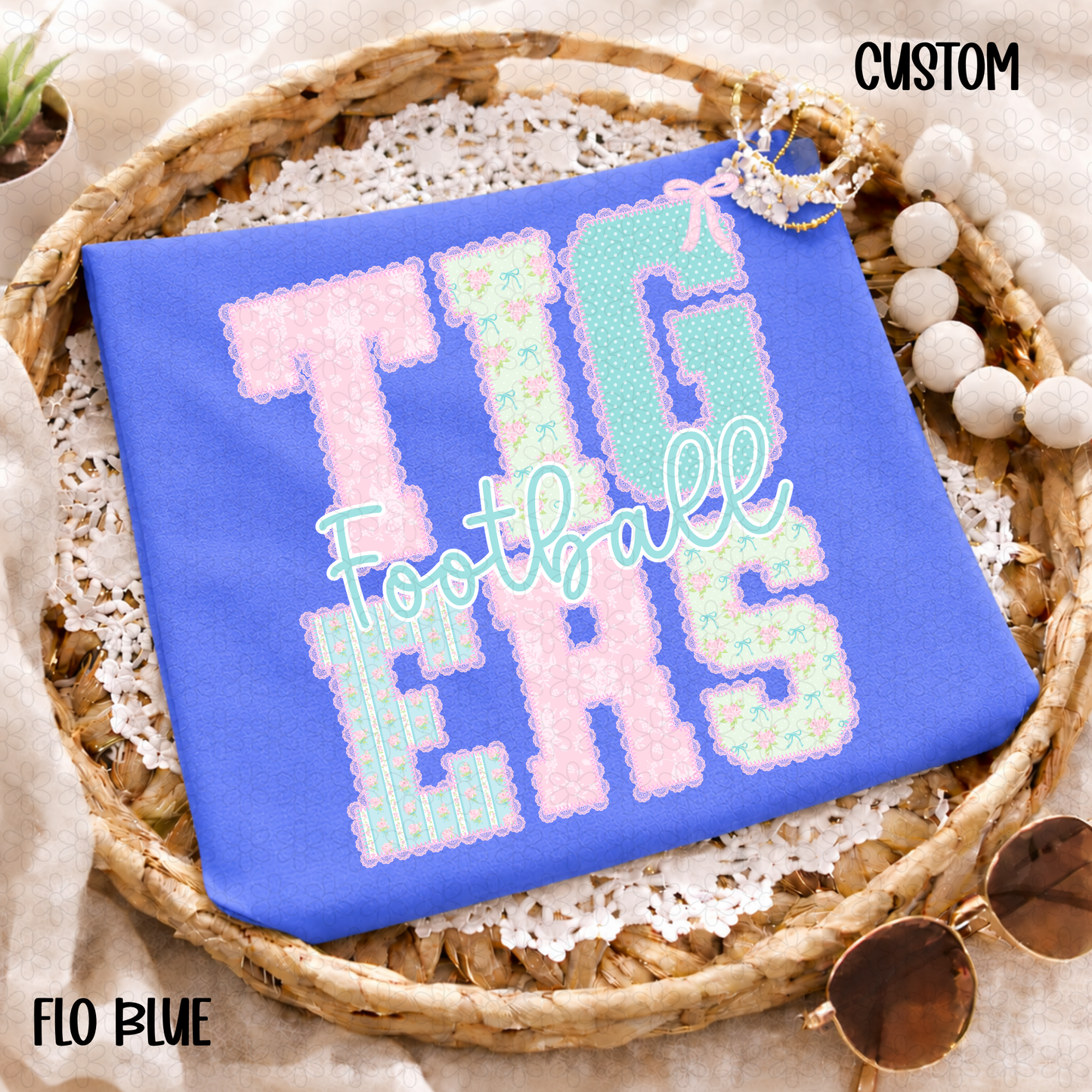 Pink Floral Custom Names DTF Transfer