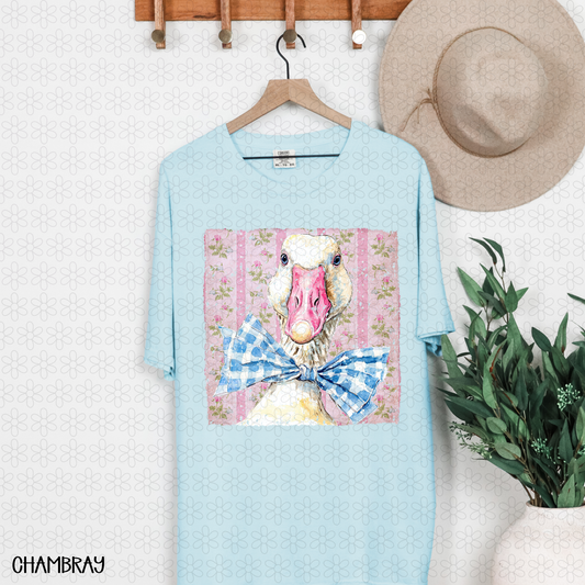 Pink Floral Goose DTF Transfer
