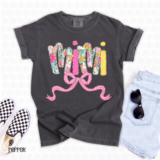 Pink Floral Mimi Completed Tee