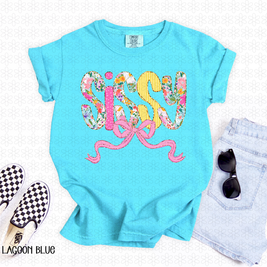 Pink Floral Sissy Completed Tee