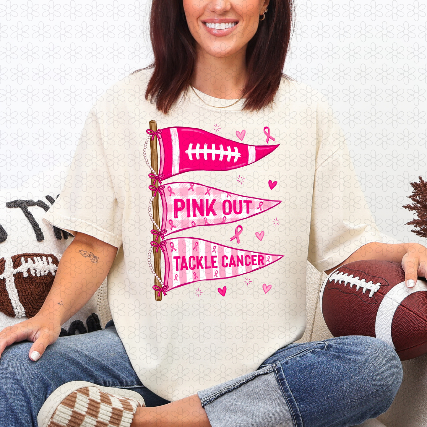 Pink out FOOTBALL DTF Transfer